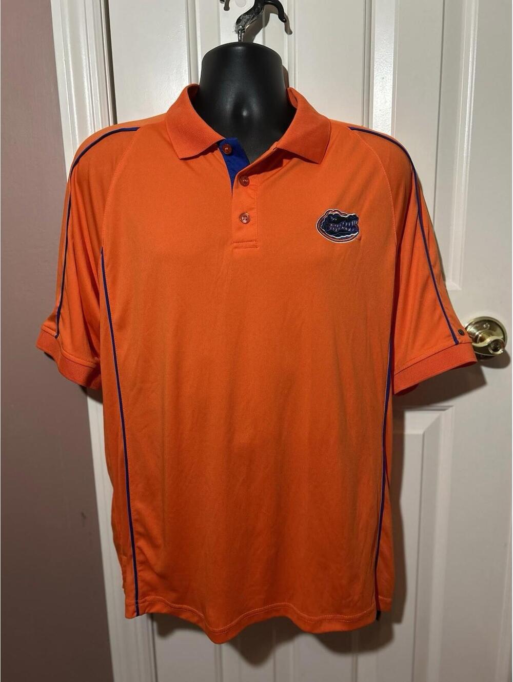 Chiliwear University Of Florida Gators Polo Shirt Mens Size Large Orange Blue